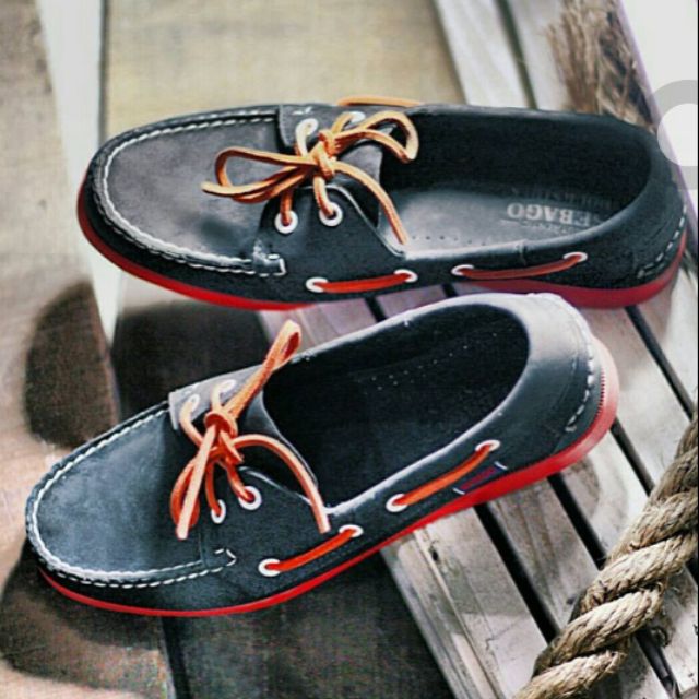 SEBAGO DOCKSIDES SHOES DARK BLUE WITH RED Shopee Malaysia