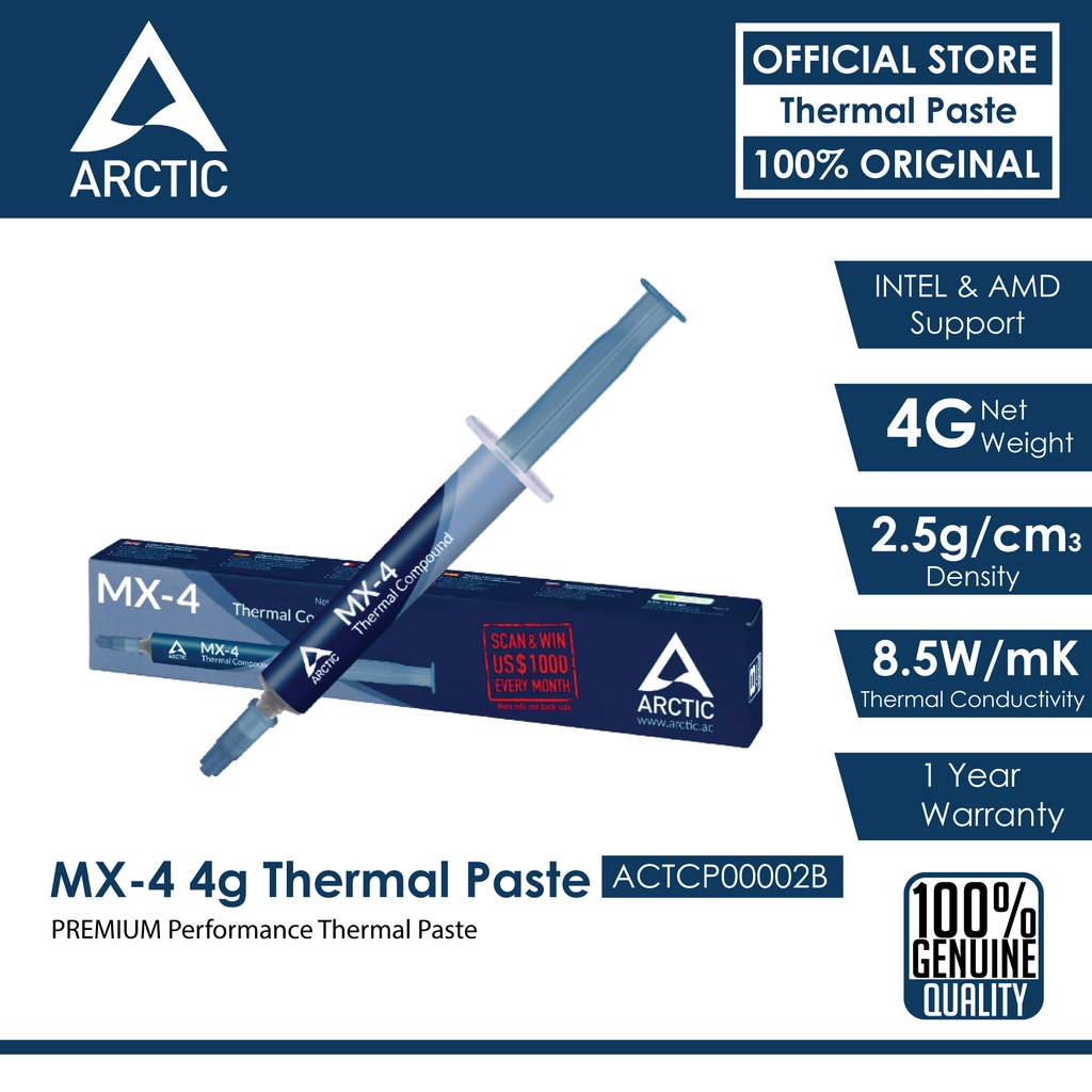 ARCTIC MX-4 THERMAL COMPOUND 4G Brand New
