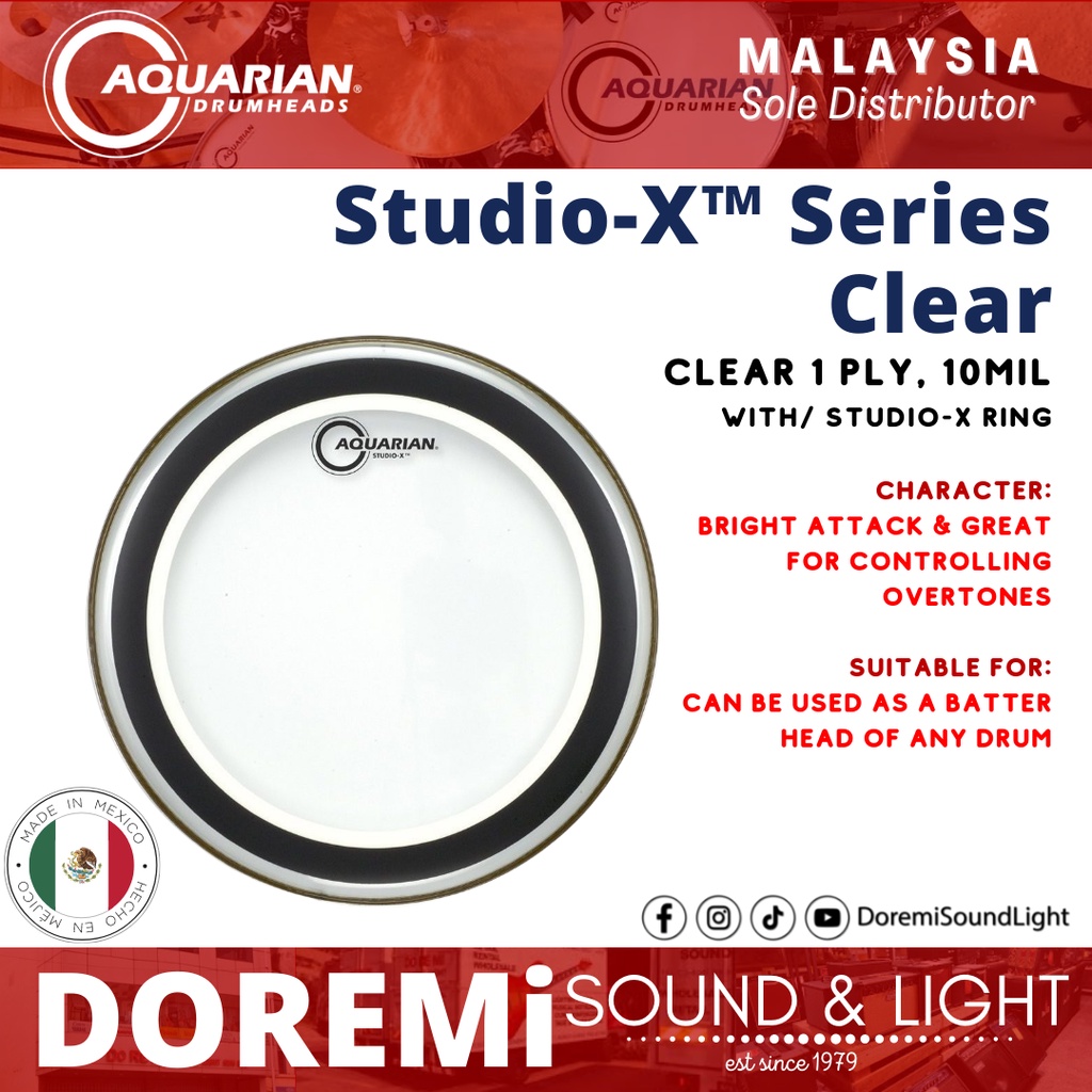 Aquarian studio deals x drum heads