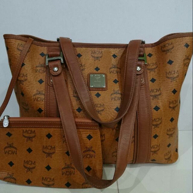 Tote mcm bag hot sale