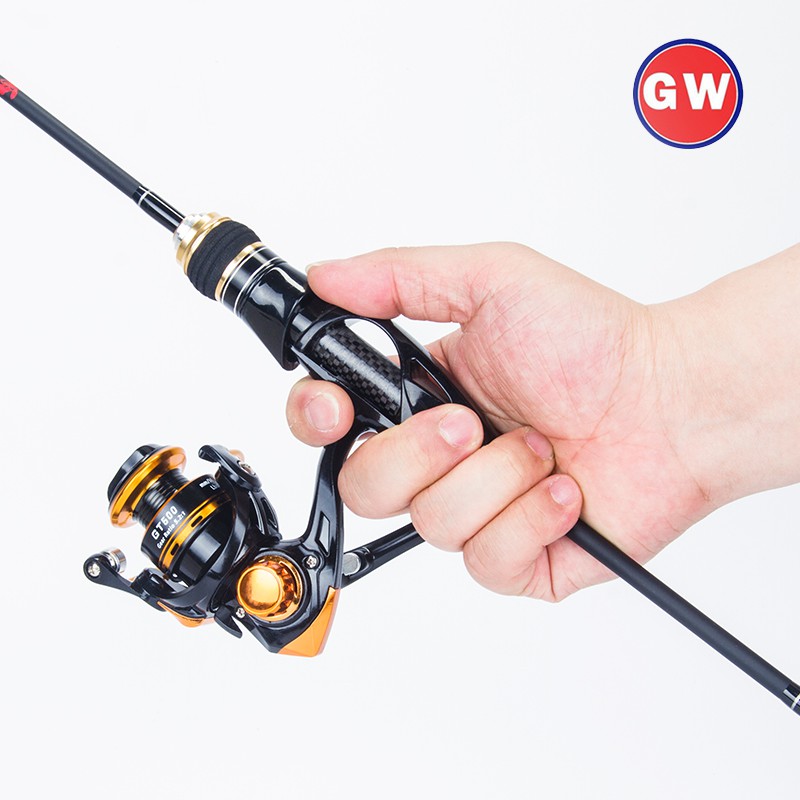 NewPortable Saltwater Fishing Rod with Spinning Reel Combo Carbon