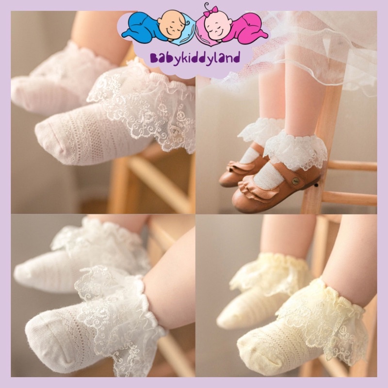 Baby girl hot sale lace socks