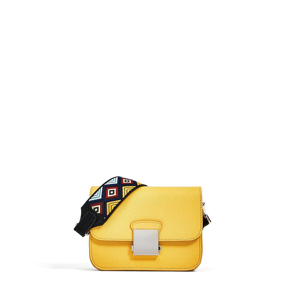 Yellow crossbody cheap bag zara