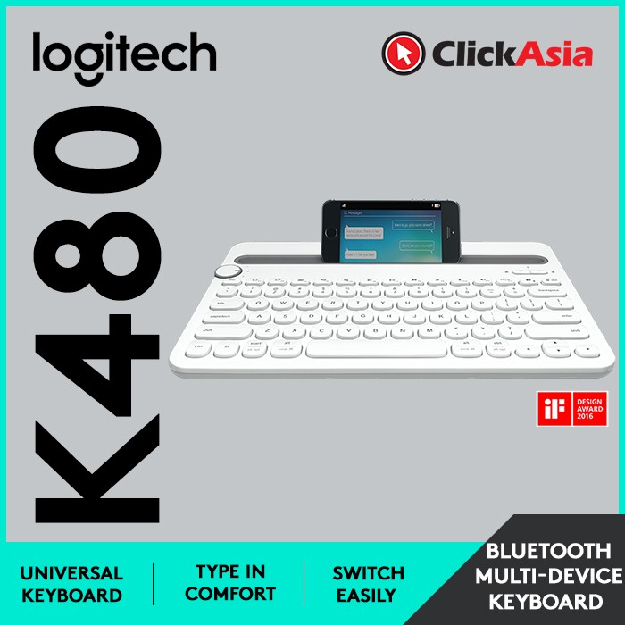 Logitech K480 Multi-Device Bluetooth Wireless Keyboard