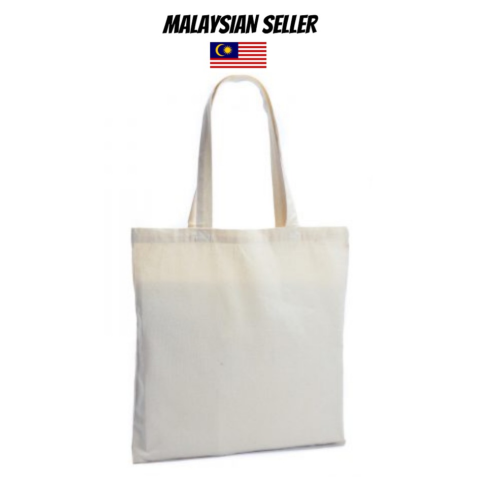 READY STOCK Plain Cotton Bag Beg Cotton Kosong Shopee Malaysia