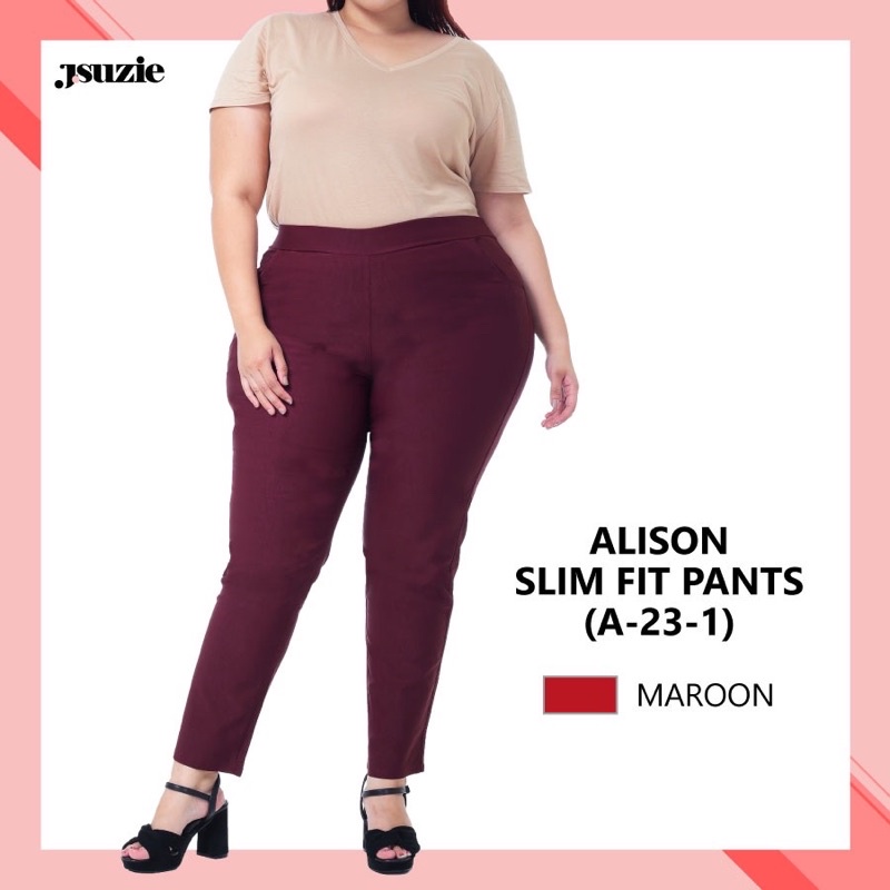 Plus size clearance slim fit pants