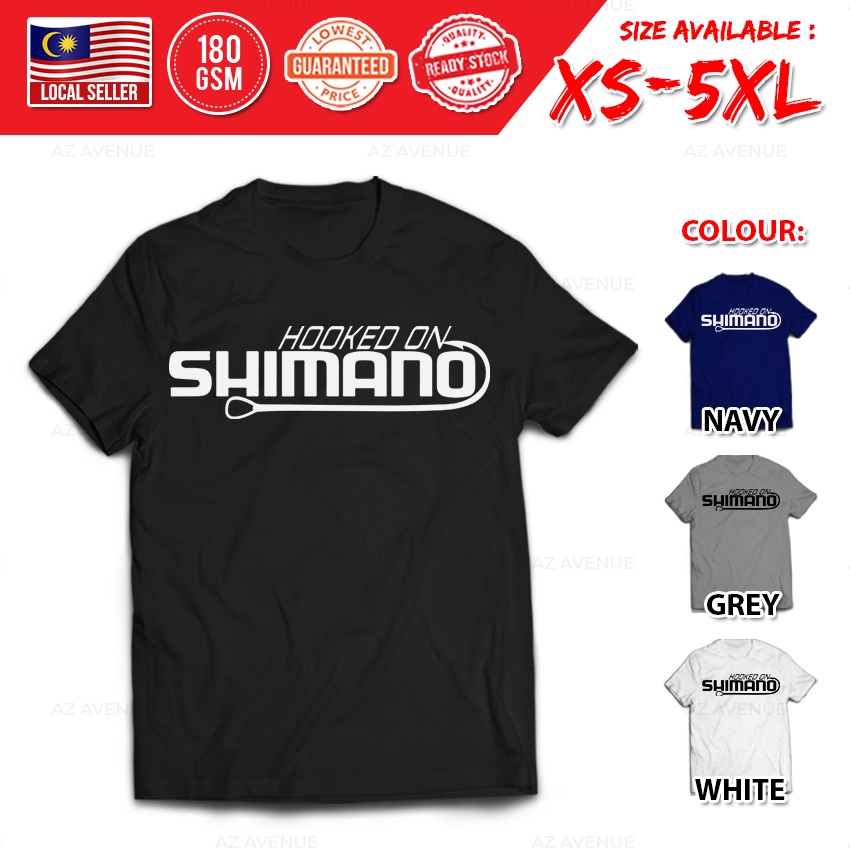 Shimano Fishing Reel Line Hooks Lure'd Snap Rods Sports Classic T-Shirt T  Shirt Baju SHM-0004