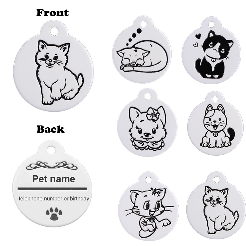 Custom cat name tag sales