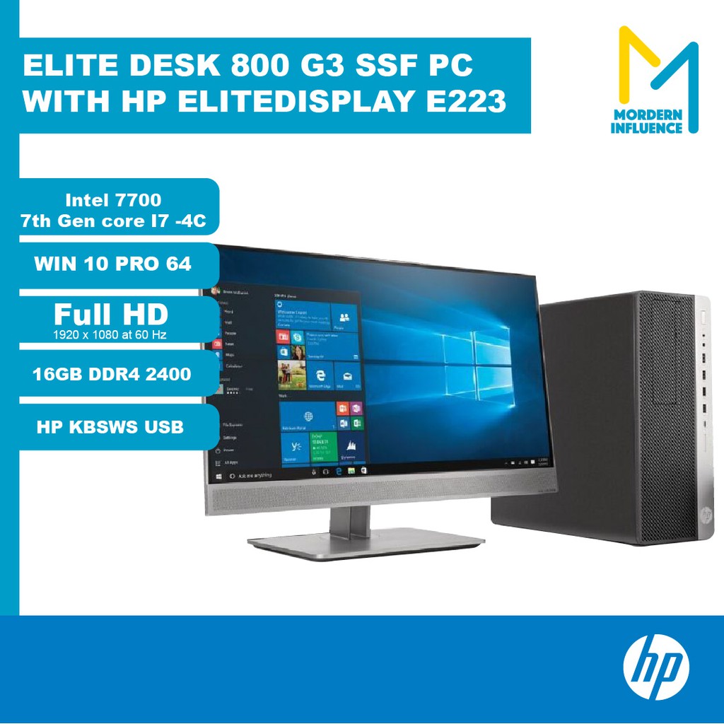 The HP EliteDesk 800 G3 SFF (Small Form Factor) is a business