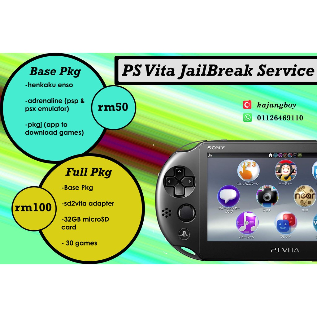 PS Vita PSVita JailBreak/Henkaku Service up to 30 GAMES | Shopee Malaysia