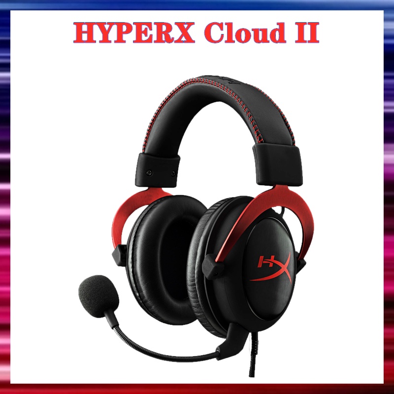  HyperX Cloud II - Gaming Headset, 7.1 Surround Sound, Memory  Foam Ear Pads, Durable Aluminum Frame, Detachable Microphone, Works with  PC, PS5, PS4, Xbox Series X