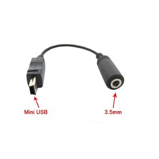 Mini USB 5p M to 3.5mm F Headphone Jack Audio Cable