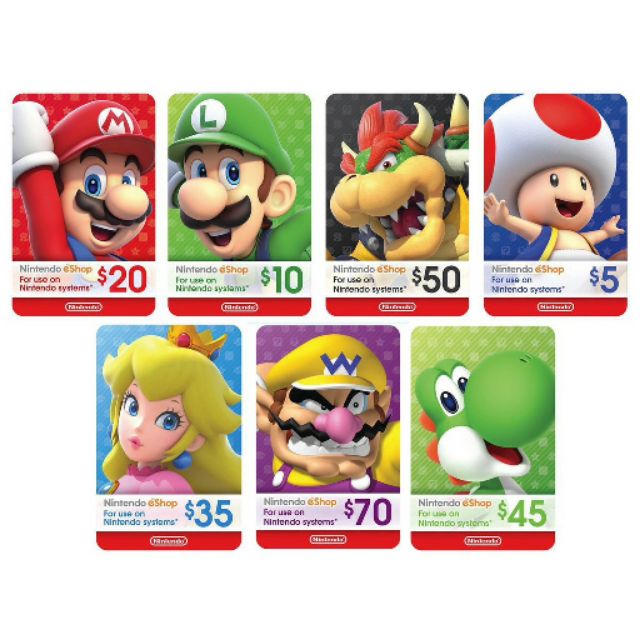 American nintendo eshop store card