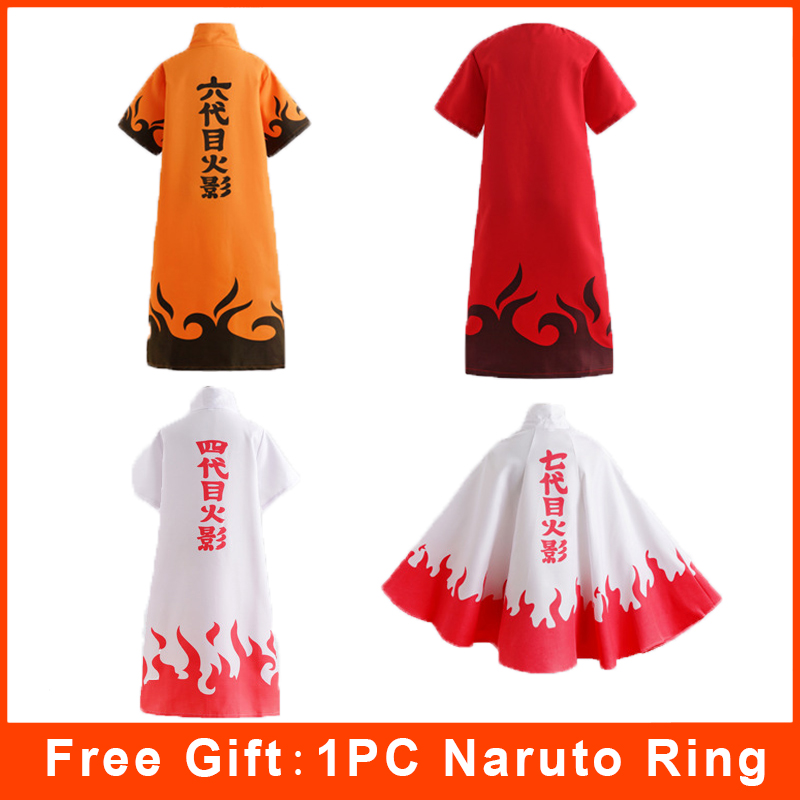 Anime Naruto Cloak Robe Unisex Fourth Hokage Naruto Cosplay Cloak 7th Hokage  New