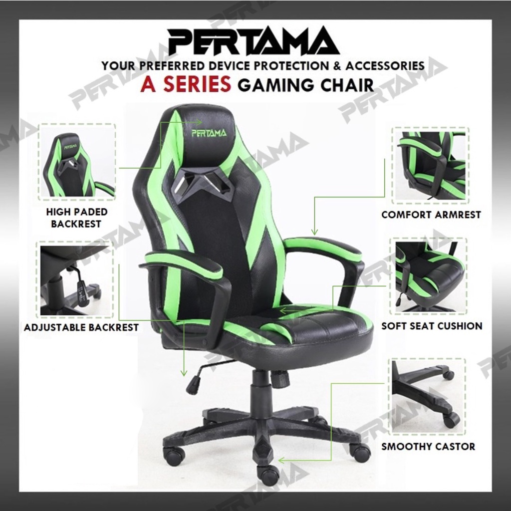 PERTAMA A SERIES Comfort Kerusi Gaming Chair 2 Years Official