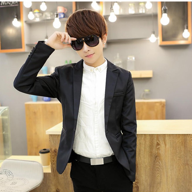 Blazer Lelaki Coat Lelaki Men Outwear Korean Fashion Slim Coat