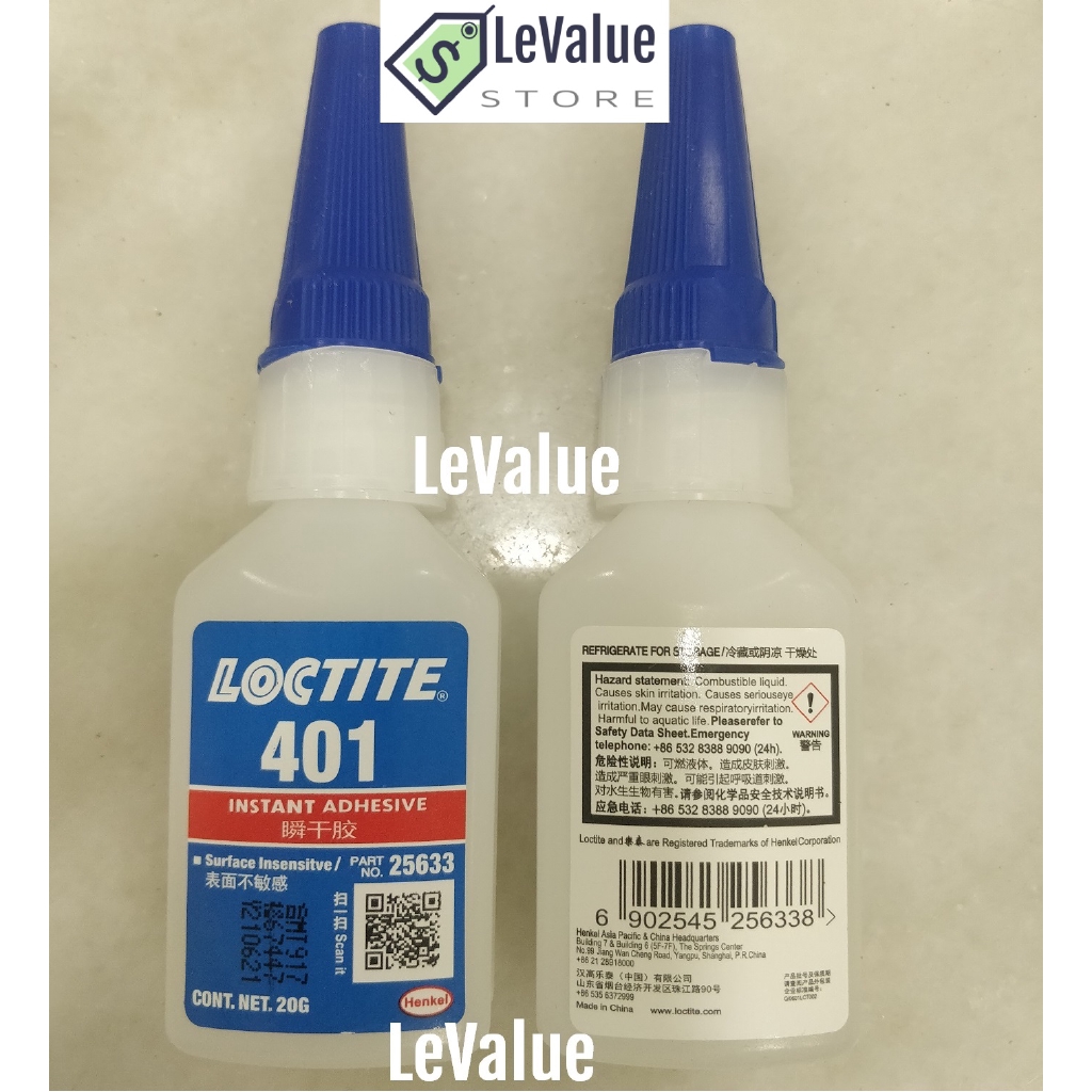 Henkel Loctite 401 Surface Insensitive Instant Adhesive Clear 3 g Tube