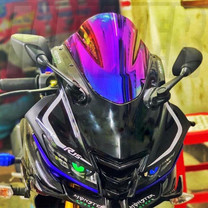 Yamaha r15 v3 hot sale double bubble visor