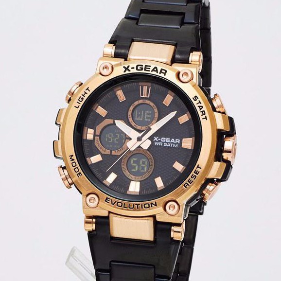 X GEAR 100 ORIGINAL WATCH XG 3897 SS GOLD BLACK Shopee Malaysia