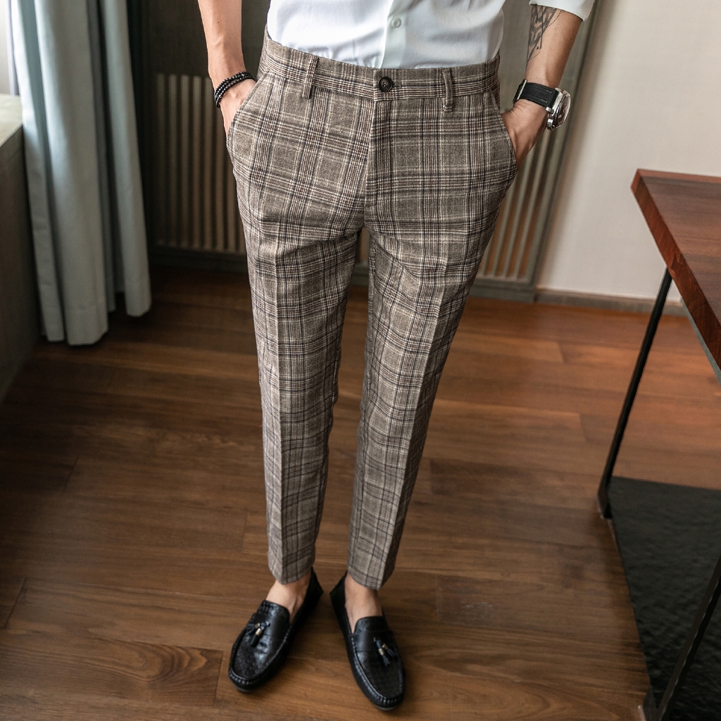 Size 27-36 Men Ankle Length Pants Spring Summer Autumn Fashion