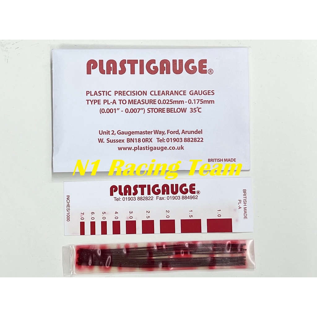 PLASTIGAUGE PL-A (Measuring Engine Bearing Clearance) 0.001″ to 0.007″  (0.025mm – 0.175mm) PLASTIGAGE