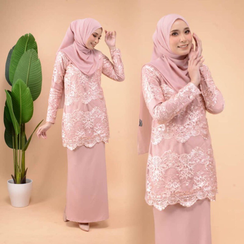 Kurung moden lace sale