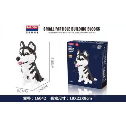 Balody Cute Dog Mirco Building Blocks Husky Bulldog DIY Pets Model  Schnauzer Labrador Retriever Mini Brick Figure Toys For Kids