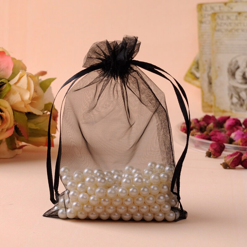 100pcs 15x20 17x23 20x30 30x40cm Big Size Organza Bags Wedding Christmas  Gift Bag Jewelry Packaging Display