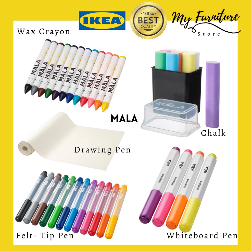 Ikea Mala Portable Drawing Case, Ikea Mala Felt Tip Pens