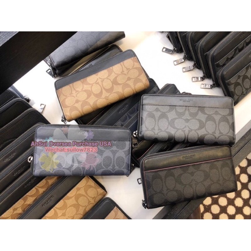 Coach Accordion Zip Wallet with Signature Canvas Shopee Malaysia