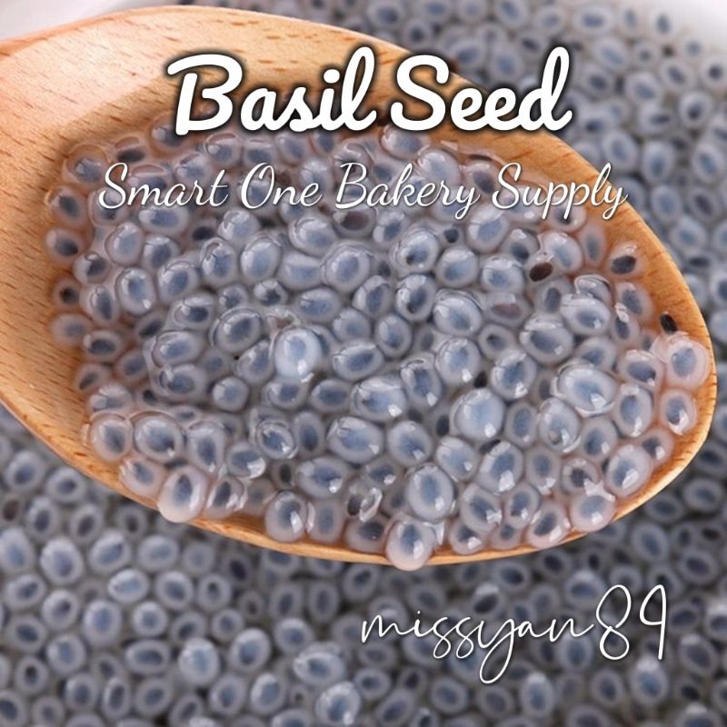 Basil Seed Biji Selasih Sabja Seed Minuman Sejuk Badan Keto Superfood Low Fat Detox Beverage