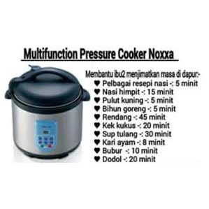 Noxxa pressure discount cooker berapa liter