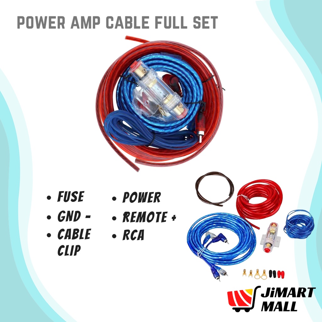 New 1500W Cable Car Audio Kit Amp Amplifier RCA Sub Woofer Wiring Wire Set  Installation Line Kit