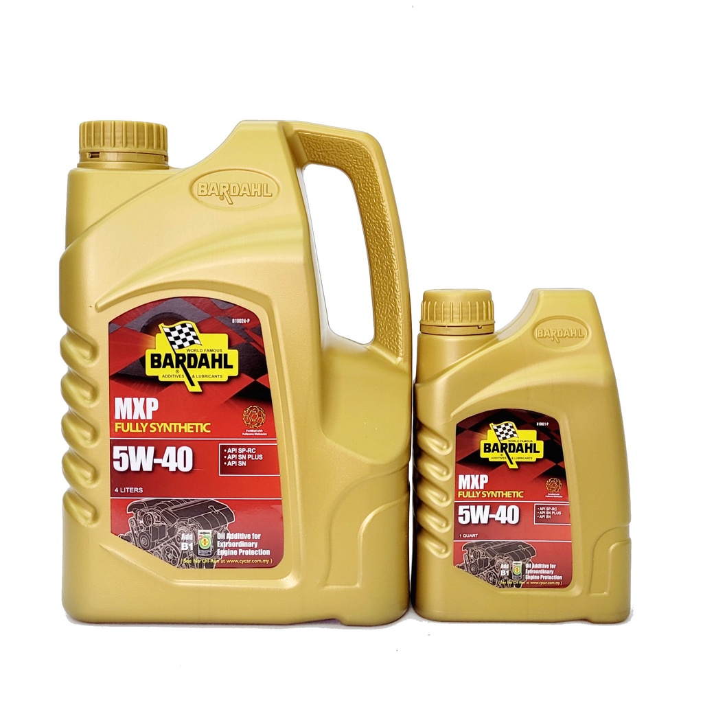 BARDAHL MXP Fully Synthetic 5W40 Engine Oil 4 Litre