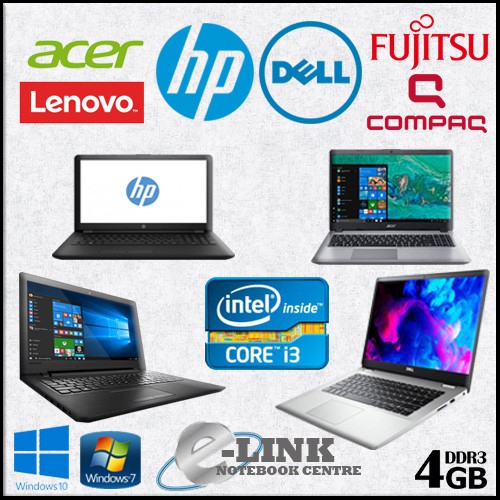 REFURBISHED) CORE i3 1th - 4th GEN LAPTOP MIX MODEL / 4GB RAM