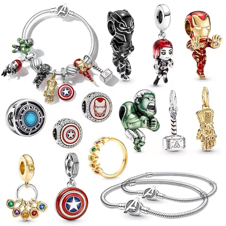 Marvel The Avengers Iron Man Charm, Gold plated