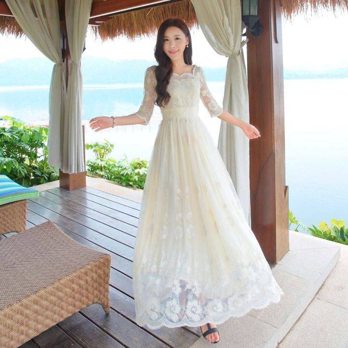 Kpop hotsell white dress