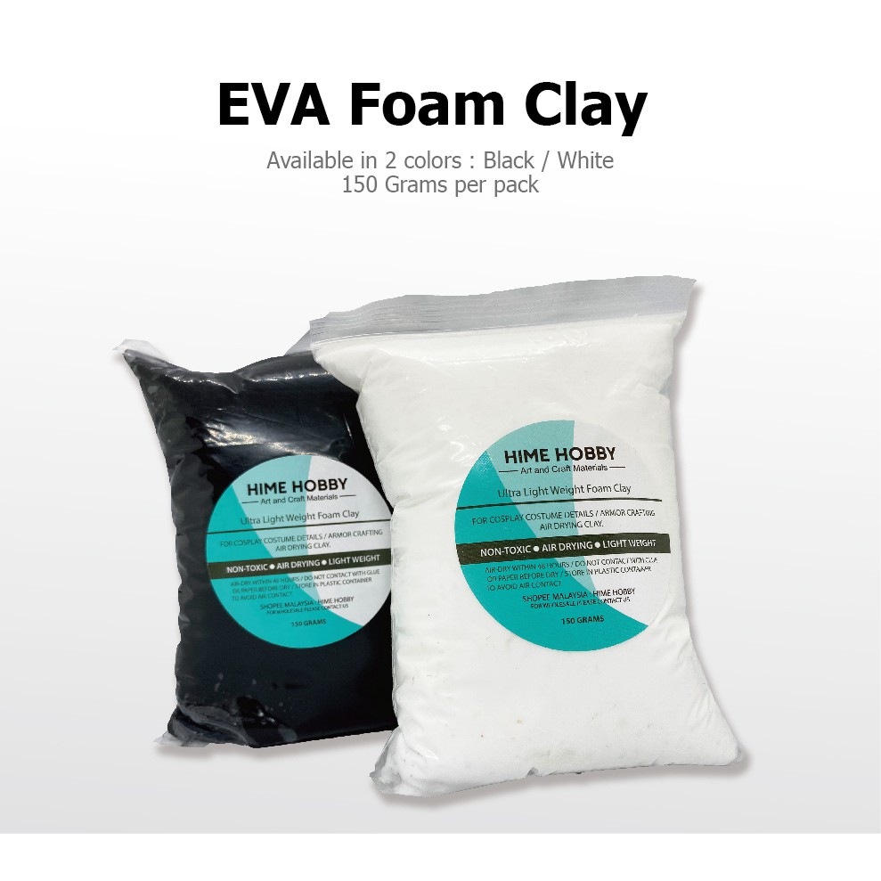 Ready Stock] Non toxic Eva moldable foam clay for cosplay props and  crafting art EVA黏土 粘土