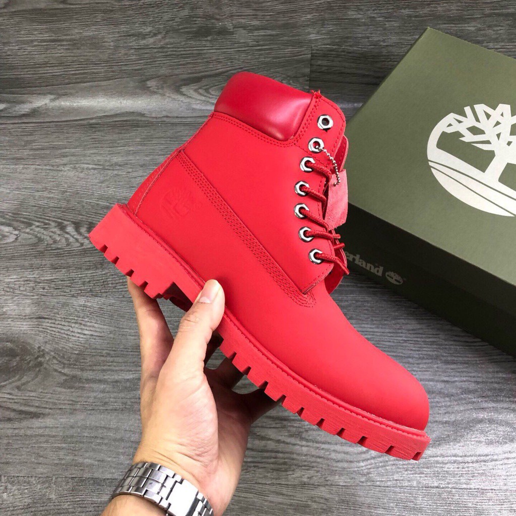 All red clearance timberlands mens