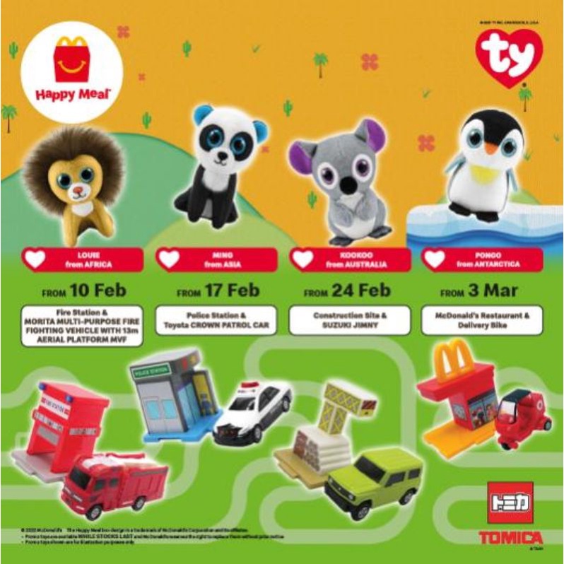 McDonald s Happy Meal Toy Collection February 2022 Tomica Shopee