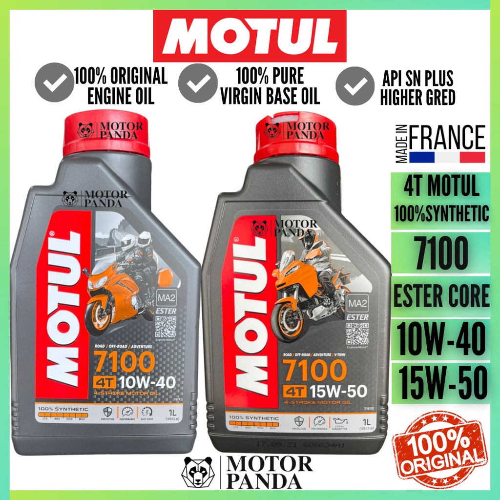 Motul 7100 4T Fully Synthetic 10W-40 Petrol Engine Oil for Bikes (1 L) :  : Car & Motorbike