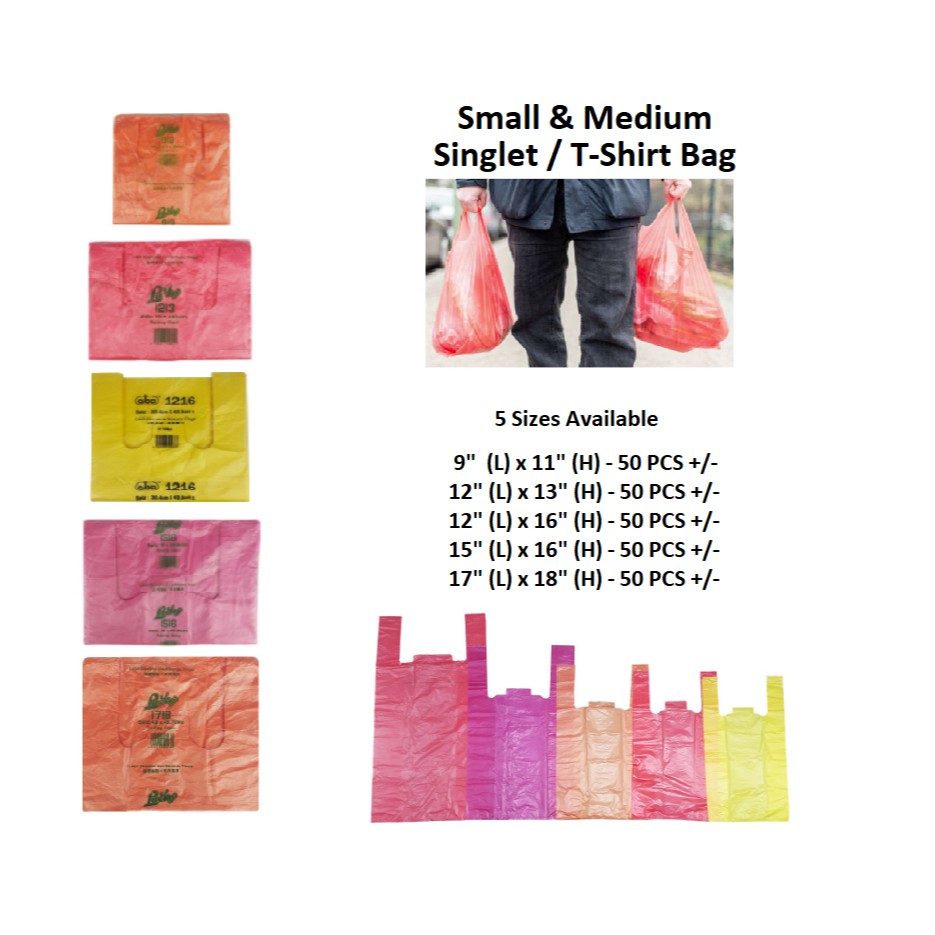 Plastic deals bag size