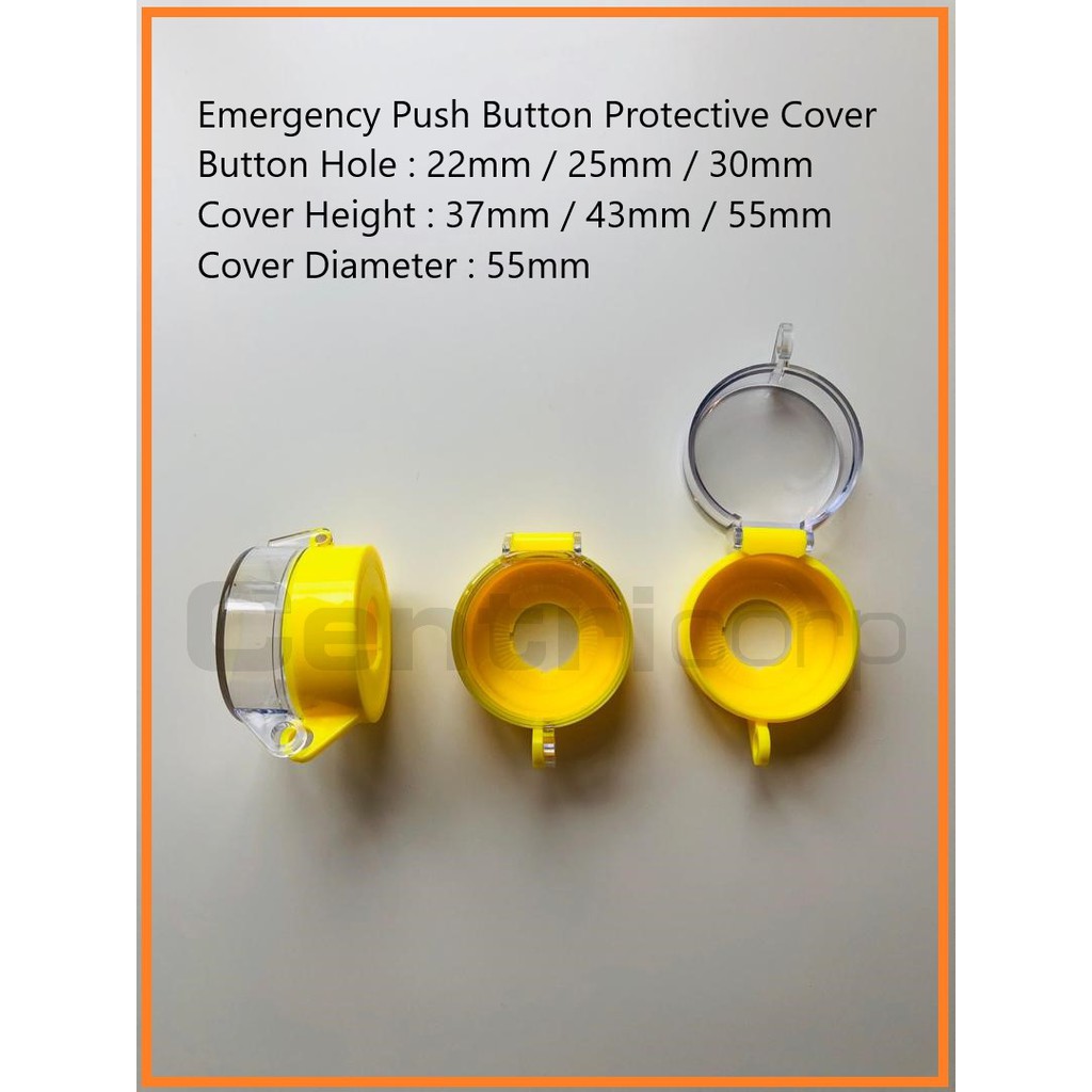 Emergency Push Button Protective Cover FREE SHIPPING Stop Button Mushroon  Head Push Button Safety Clear Cover