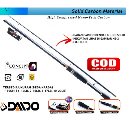 Daido GARFISH SOLID FIBER Strong SPINNING Fishing Rod