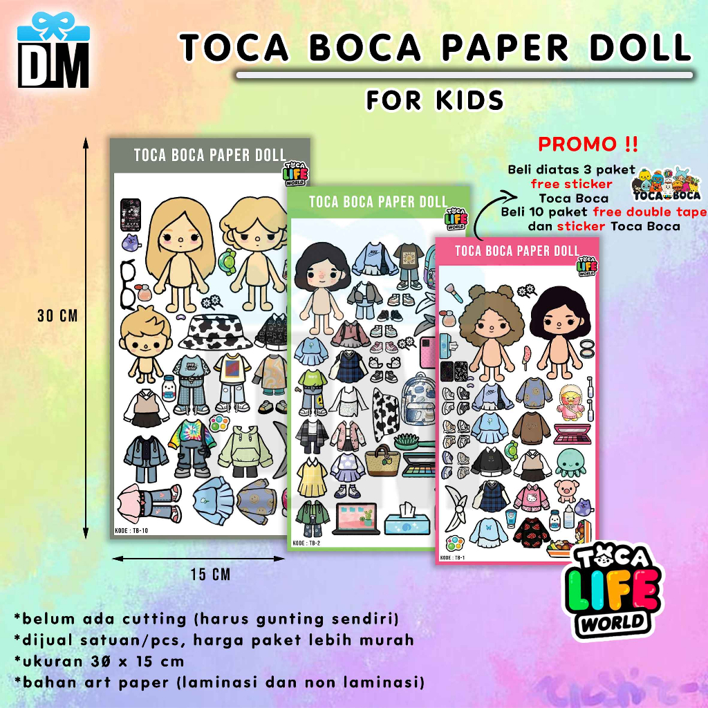 Toca Boca Paper Photocard Making Book DIY / Paper Toy / Printables