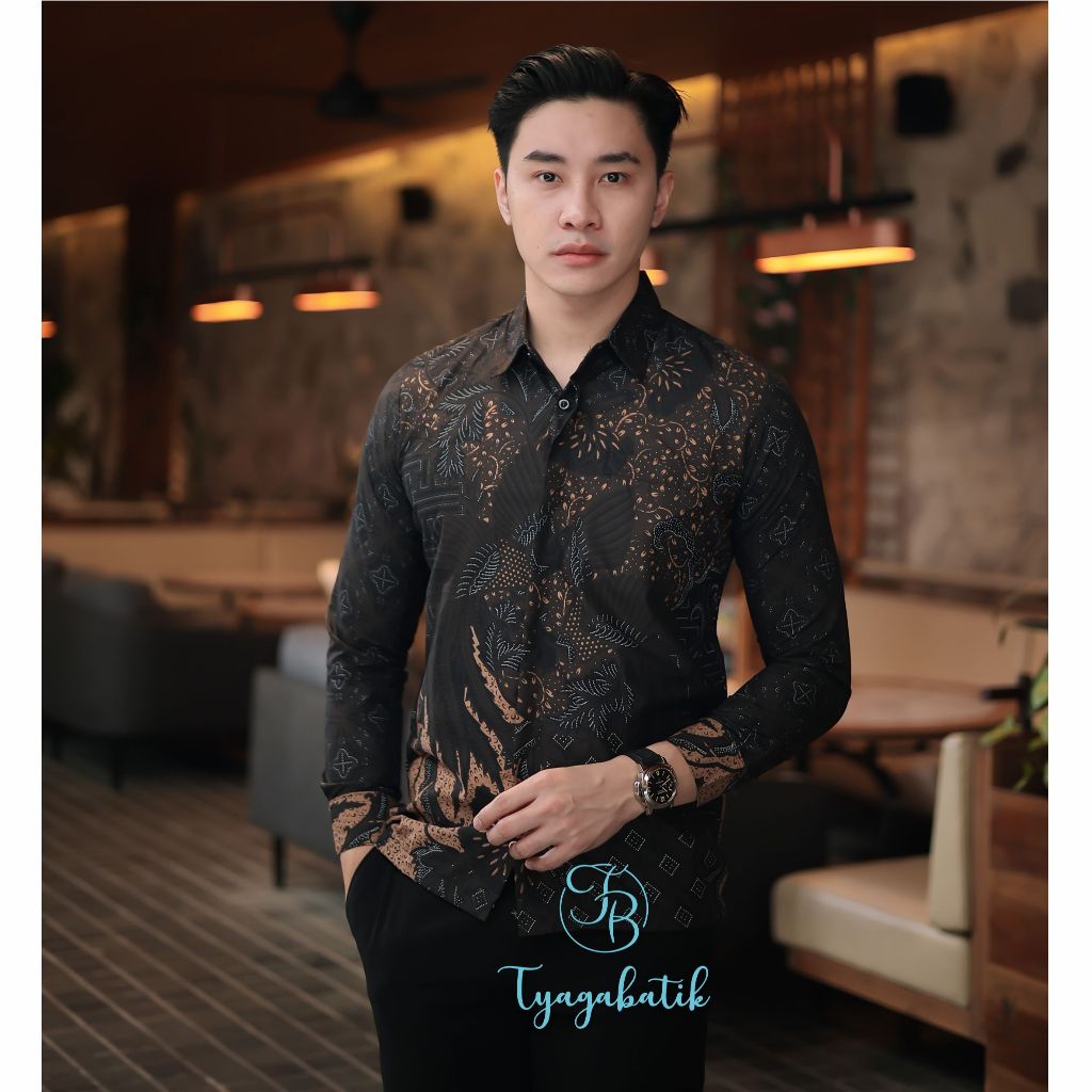 KEMEJA Premium 0241 Tyaga Batik Slimfit Shirt Shopee Malaysia