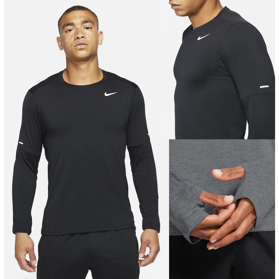 Nike Element Long Sleeve Running Top Drifit Long Sleeve T Shirt