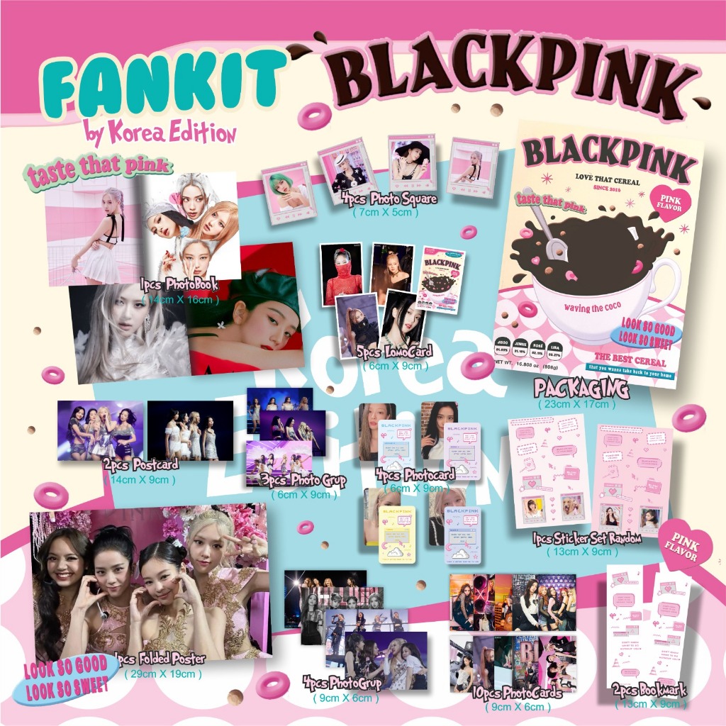 Blackpink Lightstick Decal Kit Blink Lisa Jennie Rose Jisoo K-Pop