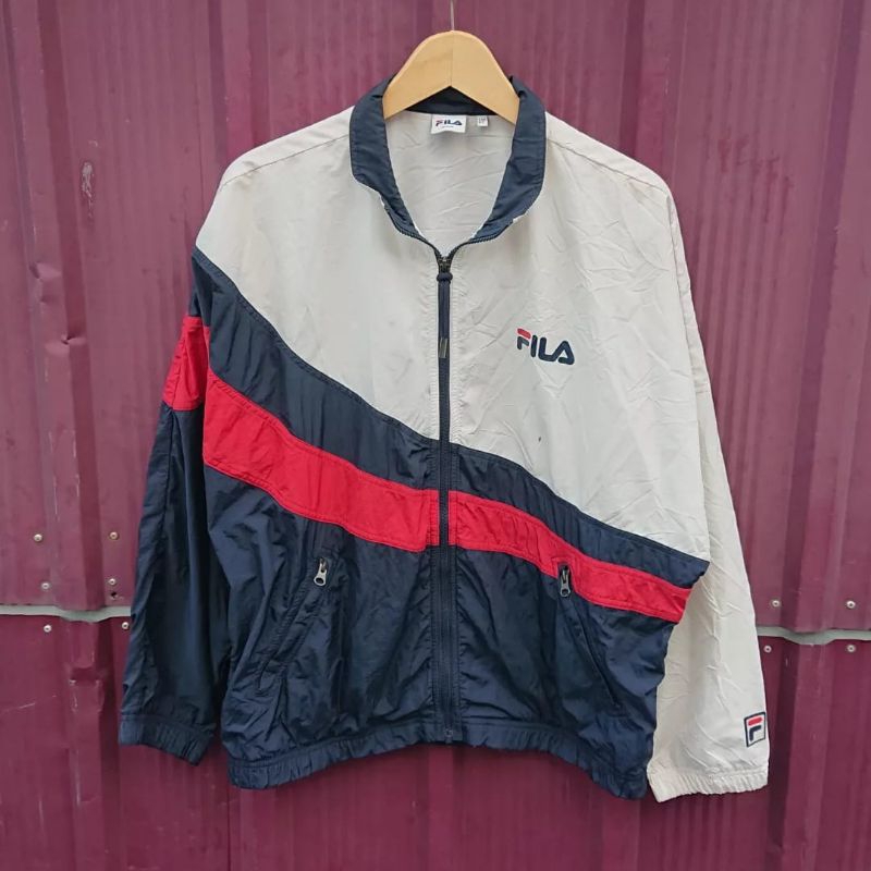 Fila Color block windbreaker jacket Shopee Malaysia