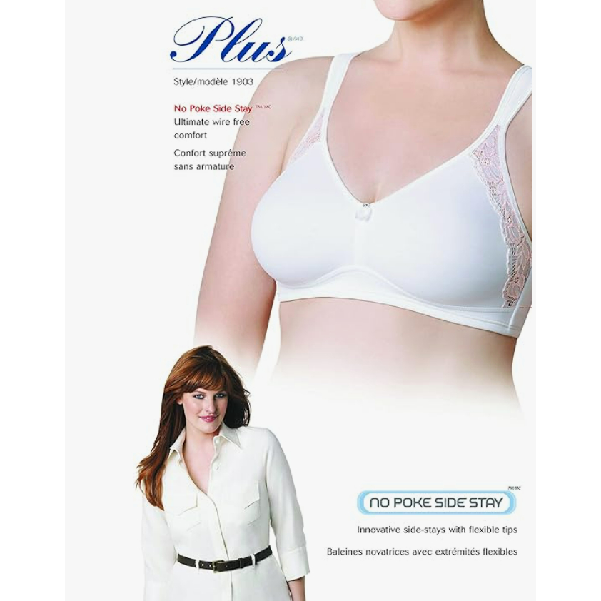 Just My Size Bras: 2-pack Smoothing Full-Figure Wire-Free Bra1259 White 